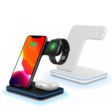 Беспроводная зарядка 3 IN1 NEW All WIRELESS (iPhone, iWatch, AirPods) 15W FAST ORIGINAL Black