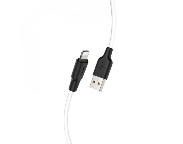 Кабель USB Hoco X21 Plus Silicone USB to Micro (2.4A/1m) чорний/білий