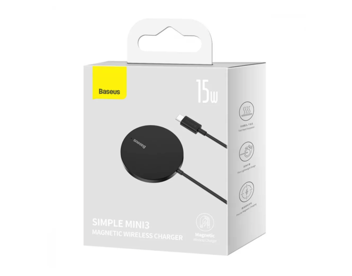 Беспроводная зарядка Baseus Simple Mini 3 Magnetic 15W (CCJJ040012) Silver