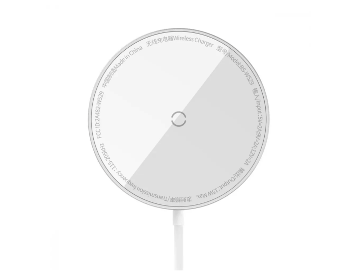 Беспроводная зарядка Baseus Simple Mini 3 Magnetic 15W (CCJJ040012) Silver