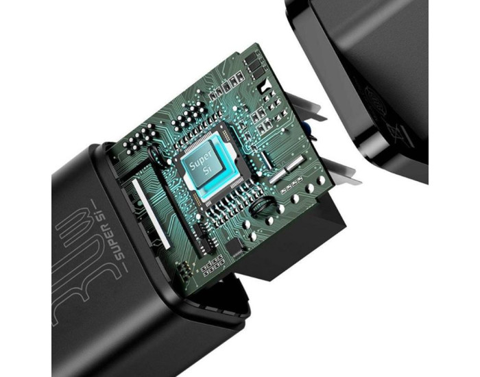 Мережеве зарядний пристрій Baseus Super Si 30W 1Type-C (CCSUP-J02) (Білий)
