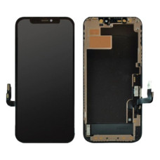 Дисплей з сенсорним екраном (модуль) iPhone 12, iPhone 12 Pro, чорний, TFT, JK
