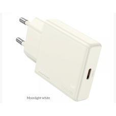 Сетевое зарядное устройство 1Type-C Hoco N44 Biscuit single port (PD30W) Moonlight white
