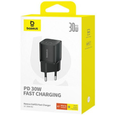 Сетевое зарядное устройство Baseus GaN5S Fast Charger 1C 30W EU (P10162504113-00) Black (Класс B)