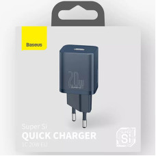 Мережеве зарядний пристрій Baseus Super Si Quick Charger 1C 20W EU (CCSUP-B03) Blue