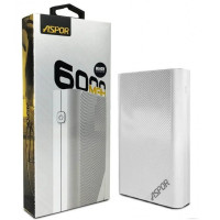 Портативна батарея (Power Bank) Aspor A343 6000mAh White
