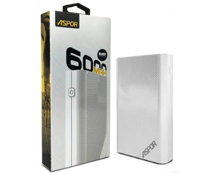 Портативная батарея (Power Bank) Aspor A343 6000mAh White