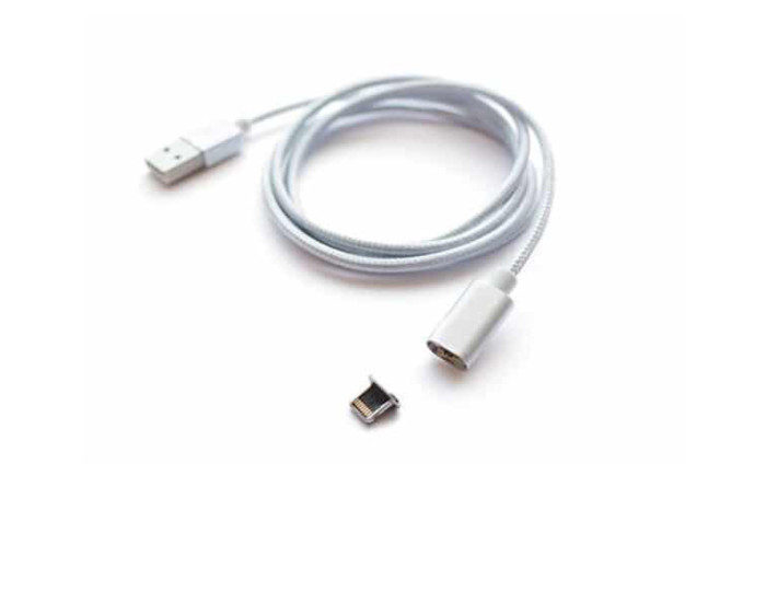 Кабель USB Aspor AM-101 Magnetic USB to Lightning (2.4A/1.2m) белый