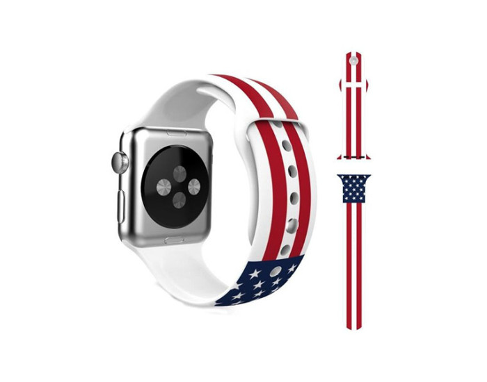 Силиконовый ремешок для Apple Watch Series 38/40 mm USA