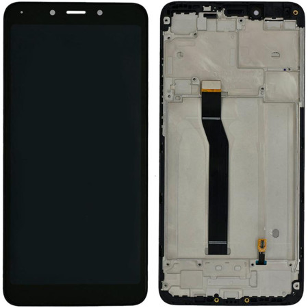 Дисплей с сенсорным экраном (модуль) Xiaomi Redmi 6, Redmi 6A, с рамкой, черный
