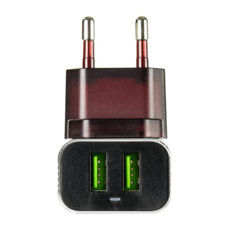 Сетевое зарядное устройство Ldnio A2206 с кабелем Micro (2USB, 2.4A) (Black/Grey) (Черно-серый)
