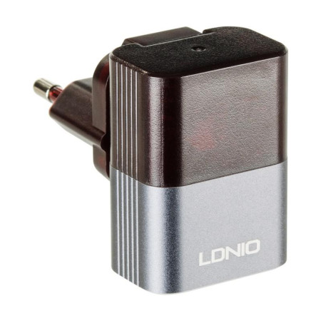 Сетевое зарядное устройство Ldnio A2206 с кабелем Micro (2USB, 2.4A) (Black/Grey) (Черно-серый)