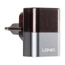 Сетевое зарядное устройство Ldnio A2206 с кабелем Micro (2USB, 2.4A) (Black/Grey) (Черно-серый)