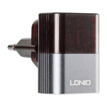 Сетевое зарядное устройство Ldnio A2206 с кабелем Micro (2USB, 2.4A) (Black/Grey) (Черно-серый)