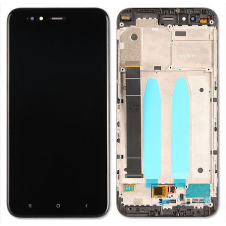 Дисплей с сенсорным экраном (модуль) Xiaomi Mi 5X, Mi A1, черный с рамкой (Класс А)