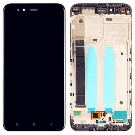 Дисплей с сенсорным экраном (модуль) Xiaomi Mi 5X, Mi A1, черный с рамкой (Класс А)