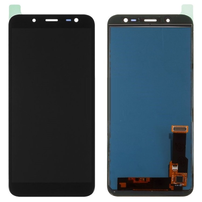 Дисплей з сенсорним екраном (модуль) Samsung J600 Galaxy J6 (2018), чорний, переклеювання