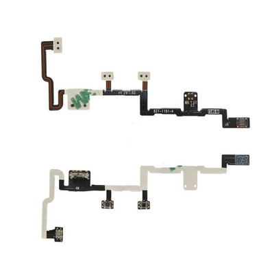 Шлейф iPad 2, кнопки включения, боковой кнопки, с компонентами, (версия 3G)