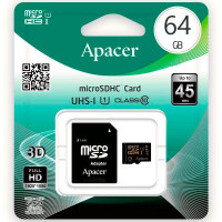Карта пам'яті Apacer MicroSD 64GB UHS-1 HC