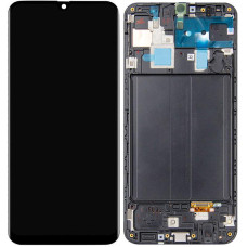 Дисплей с сенсорным экраном (модуль) Samsung A305 A30 2019, черный с рамкой, оригинал