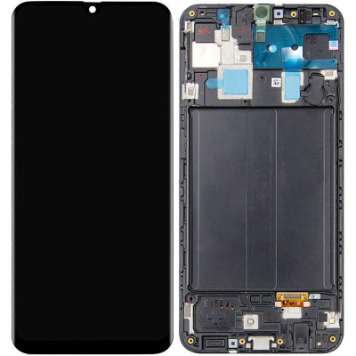 Дисплей з сенсорним екраном (модуль) Samsung A305 A30 2019, чорний з рамкою, оригінал