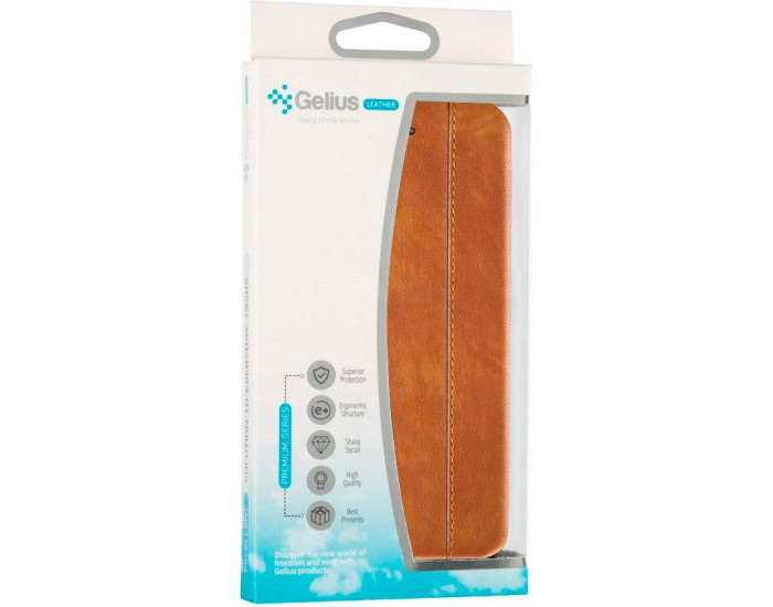 Чехол-книга Leather Gelius Xiaomi Redmi Note 8 Gold