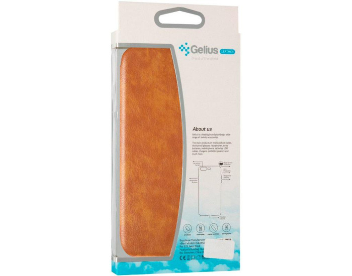 Чехол-книга Leather Gelius Xiaomi Redmi Note 8 Gold