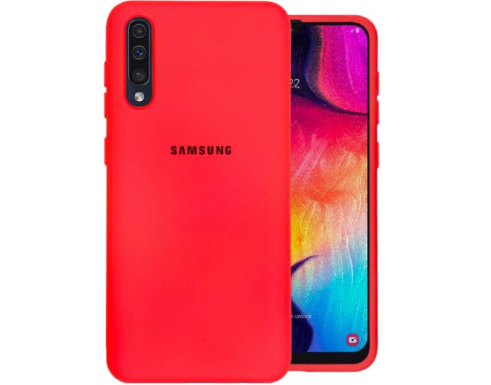Чехол-силикон оригинал Full Soft Matte Samsung A307 A30s / A505 A50 Red