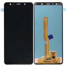Дисплей з сенсорним екраном (модуль) Samsung A750, Galaxy A7 (2018), чорний, OLED