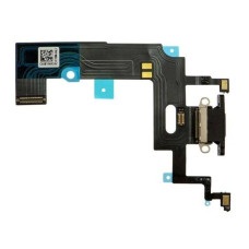 Шлейф для iPhone XR,  коннектора зарядки, с микрофоном, черный, оригинал (Класс B)