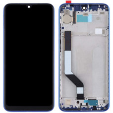 Дисплей з сенсорним екраном (модуль) Xiaomi Redmi Note 7, Note 7 Pro, синій, з рамкою, з кнопками