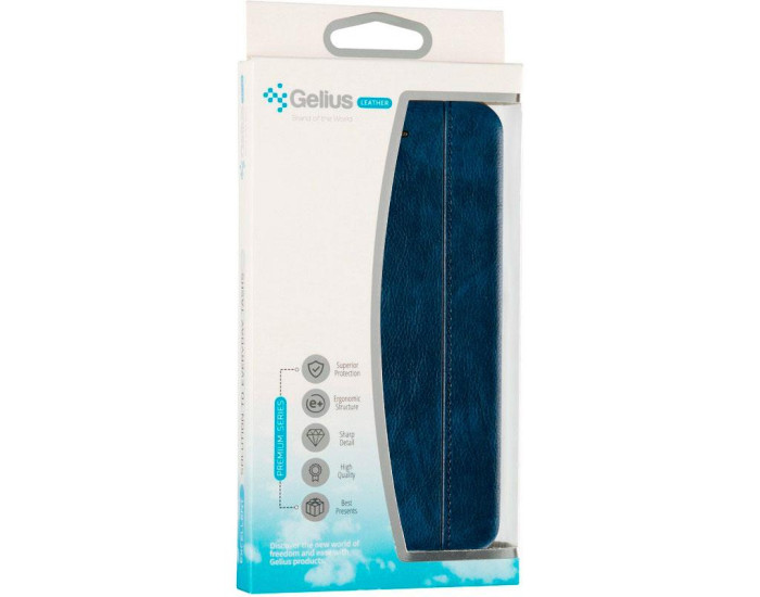 Чехол-книга Leather Gelius Huawei Y6P Blue