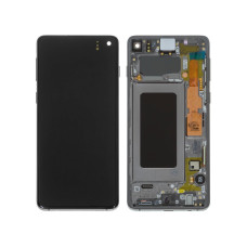 Дисплей з сенсорним екраном (модуль) Samsung G973 Galaxy S10, з рамкою, Prism чорний, оригінал