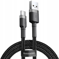 Кабель USB Baseus Cafule Type-C (CATKLF-CG1) (2m) (черный \ Black)