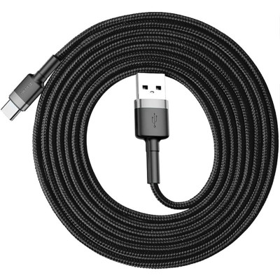 Кабель USB Baseus Cafule Type-C (CATKLF-CG1) (2m) (черный \ Black)