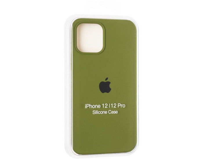 Чехол-силикон оригинал Full Soft Matte iPhone 12 /12 Pro, Pine green