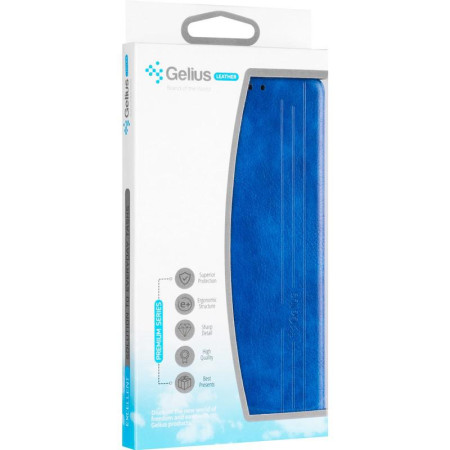 Чехол-книга Leather Gelius New Samsung A013 A01 Core Blue