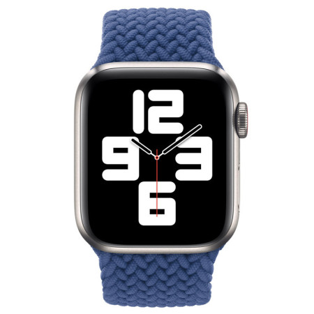 Ремешок для Apple Watch Braided Solo Loop Band Series 38/40 mm (L Size) (Синий / Dark Blue) (Класс B)