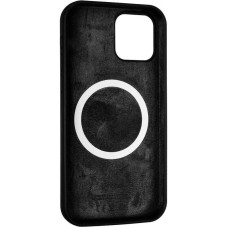Чехол-силикон оригинал Full Soft Matte Case with MagSafe iPhone 12/12 Pro Black