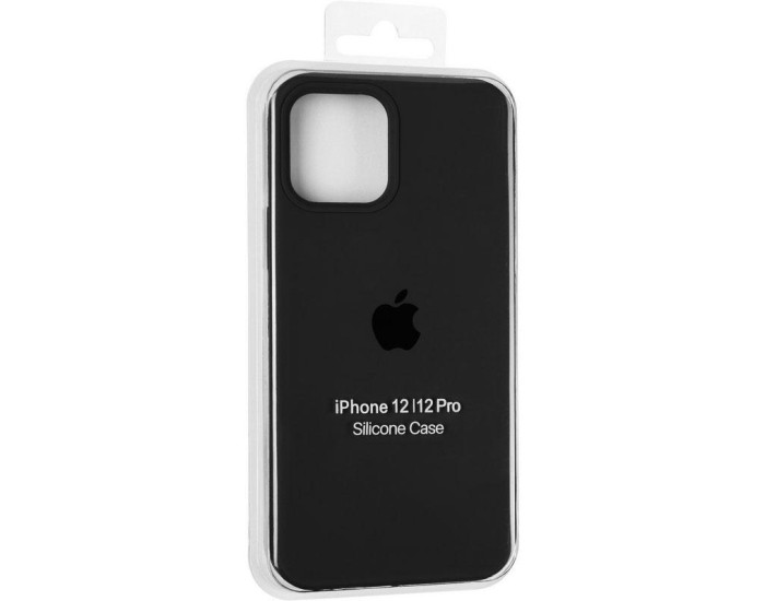 Чехол-силикон оригинал Full Soft Matte Case with MagSafe iPhone 12/12 Pro Black