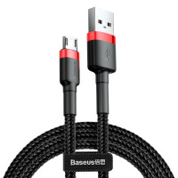 Кабель USB Baseus Cafule MicroUSB (CAMKLF-B91) Black/Red 1m