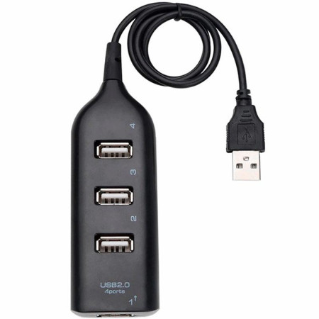 Переходник USB HUB XD4 (4 USB2.0) Black