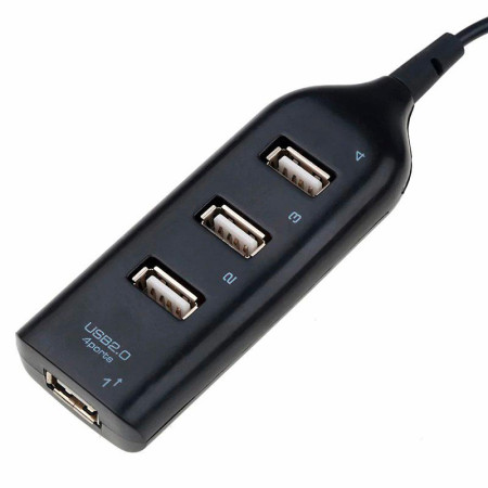 Переходник USB HUB XD4 (4 USB2.0) Black