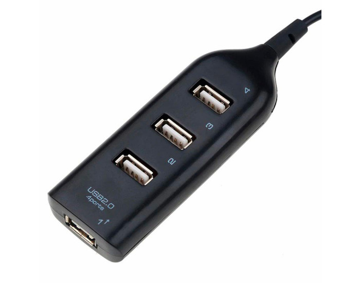 Переходник USB HUB XD4 (4 USB2.0) Black