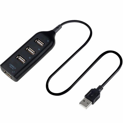Перехідник USB HUB XD4 (4 USB2.0) Black