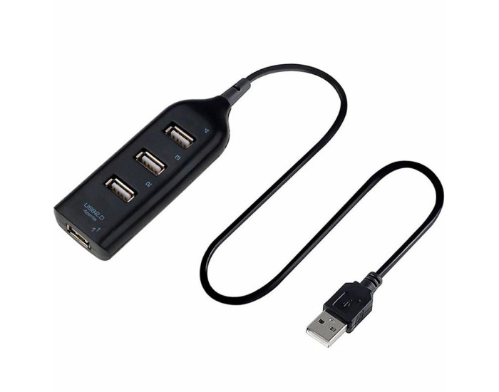 Переходник USB HUB XD4 (4 USB2.0) Black