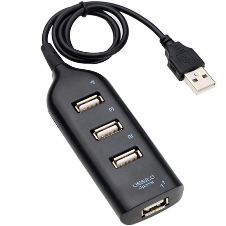 Переходник USB HUB XD4 (4 USB2.0) Black