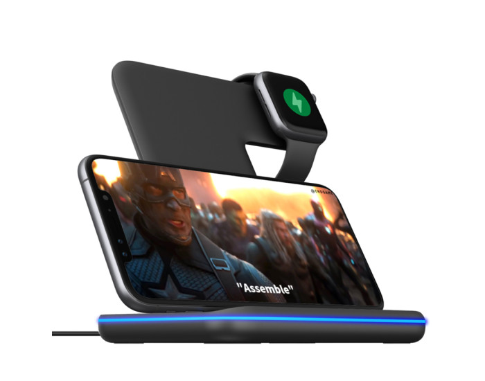 Беспроводная зарядка Gelius Pro Wireless Charger 3in1 15W GP-AWC01 (Черный / Black)