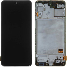 Дисплей з сенсорним екраном (модуль) Samsung A515 A51 2019, чорний з рамкою, OLED