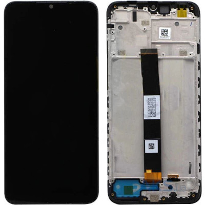 Дисплей з сенсорним екраном (модуль) Xiaomi Redmi 10A/9A/9C/9AT/POCO C3/ Umidigi A9/A11/A11S, чорний з рамкою